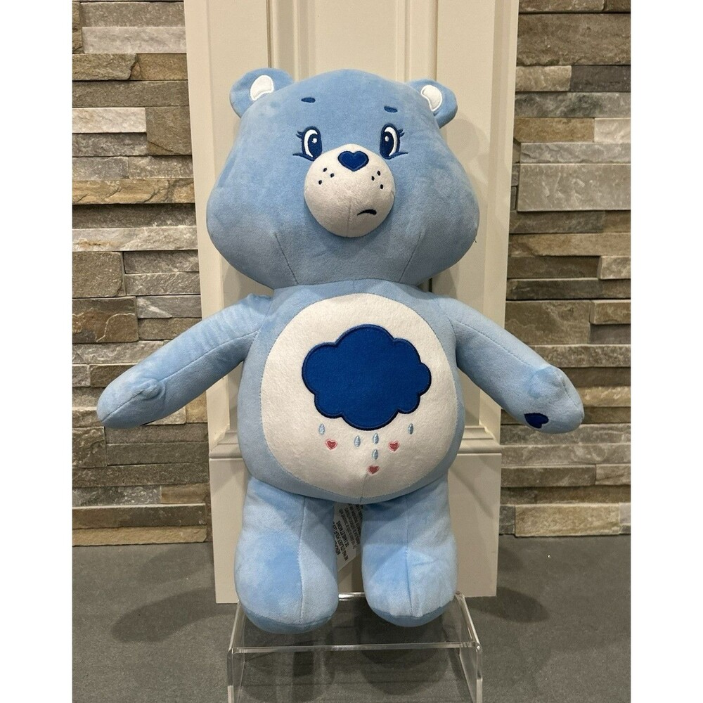 Care Bears Grumpy Bear Plush Stuffed Animal Blue Cloud 17 in - Read